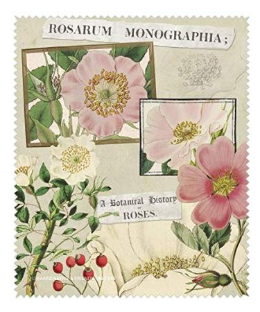 Rannenberg & Friends funny motif glasses cleaning cloth Rosarium Monographia