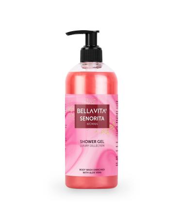 Be'lla Vi'ta Luxury Senorita Woman Body Wash Refreshing Shower Gel for Deep Cleansing Hydrating Moisturising Softer & Smoother Skin with Aloe Vera 500 Ml
