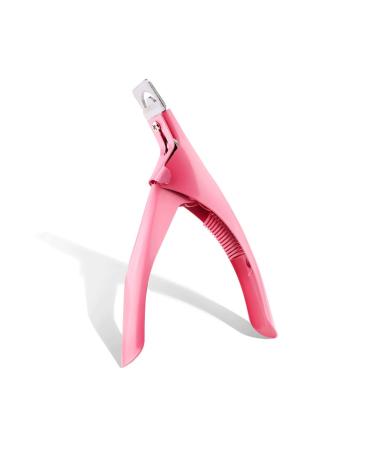 SVAASA Nail Clippers Professional Nail Art Clipper Special Type U Word False Tips Edge Cutters Manicure Colorful Stainless Steel Nail Art Tools (Color : Pink)