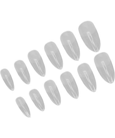 Nail Tips Multi-Size Breathable False Nail Tips Semi-Frosted Ultra-Thin for Salon (11#) - Buy Online on GoSupps.com