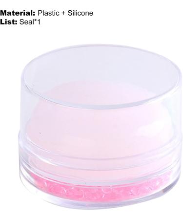 SANWOOD Nail Art Stamper - Non-Deformed Lightweight Silicone Seal for Manicure - Detachable Round Transparent Pink - Buy Online on GoSupps.com