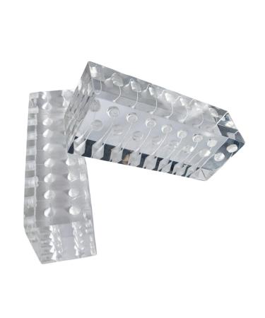 2Pieces Dental Endo Files Practise Blocks Curved Combined 16-Root Canal Clear RCT Block