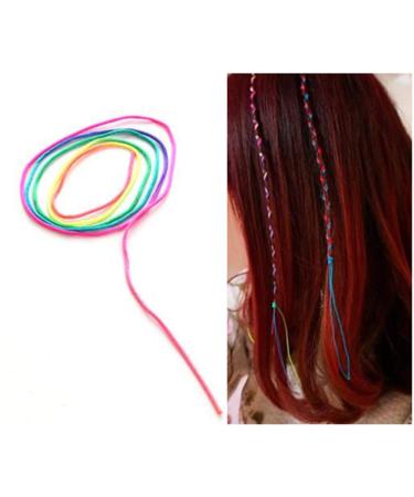 Hixixi 20pcs Colorful Hair Braiding Yarn Bands - DIY Fashionable Hiphop Hair Ties - Buy Online on GoSupps.com