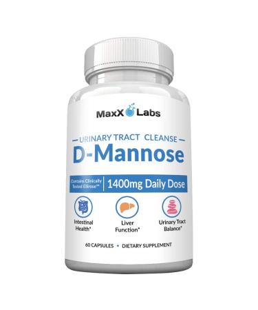 D Mannose Capsules - Fast Acting 1400 MG Extra Strength DMannose Capsule for Bladder Health with Potent Cranberry Extract and Hibiscus Flower Supports UTI Relief - Gluten-Free  Non-GMO Supplements