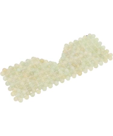 Ververt Touch Eye Care Jadestone Blindfold Eye Massage Tool for Fatigue Relief Edema Reduction & Sleep Promotion | Light Green - Buy Online on GoSupps.com
