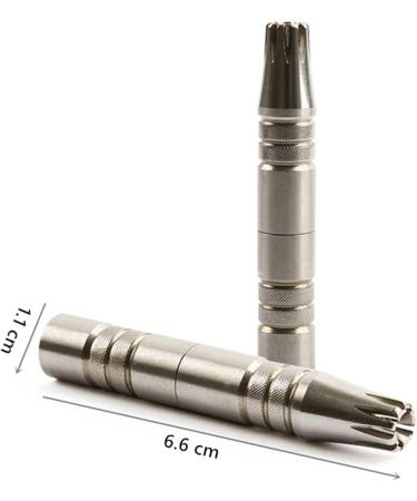 Portable Stainless Steel Nose Hair Trimmer - Manual Ear & Nose Hair Removal Shaver - Buy Online on GoSupps.com
