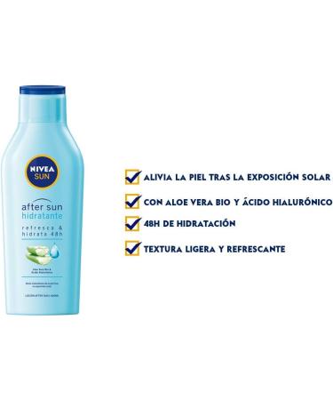  NIVEA SUN NIVEA SUN After Sun Moisturizing and Soothing Lotion for Skin Care After Sun Exposure Aloe Vera Sun Care 200ml - Buy Online on GoSupps.com