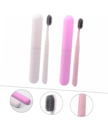Plafope 2-Pack Ultra Toothbrush Set Gum Care Tooth Cleaning Tool with Long Grip Sorted Colors for Optimal Dental Hygiene - Buy Online on GoSupps.com
