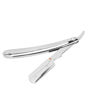 Manual razor folding razor without blade for home hairdressing salon barber shop (silver plating)