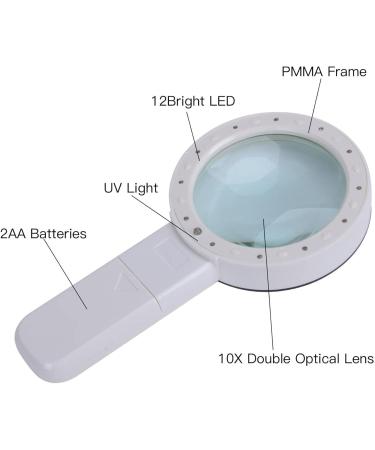 Professional 1.8X 5X Handheld Magnifier Large Magnifier with Light Reading Magnifier Optical Lens Magnifying Aids Tool for Books Newspaper Coin Stamp Full of Stars - Buy Online on GoSupps.com