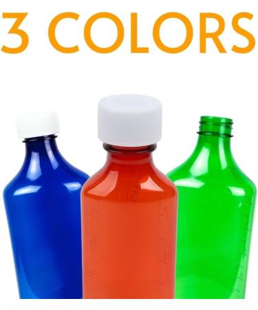 Five Star Supplies 8 oz Oval Medicine Bottles - Child Resistant Caps - Liquid Medicine Storage - 100 ct Green - Buy Online on GoSupps.com
