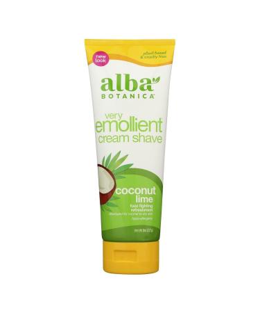 Shave Cream-Coconut Lime - 8 oz - Cream by Alba Botanica