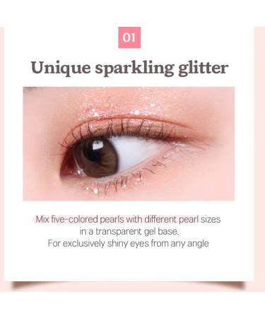 CORINGCO Eye Glitter Liquid Eyeshadow Sparkle | Shabam Shabam Romantic Glitter Shadow - Tears Light - Buy Online on GoSupps.com