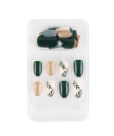 dijiusidy False Nail Fashionable Various Shapes Fingernail Full Coverage Strong Viscosity Adjustable Paster for Manicure Art 21 F741 21 1 count (Pack of 1)