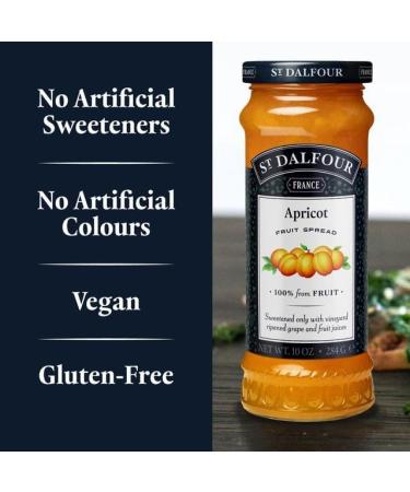St Dalfour Apricot Fruit Spread - 12 Bottles | Delicious and Natural Flavor - Buy Online on GoSupps.com