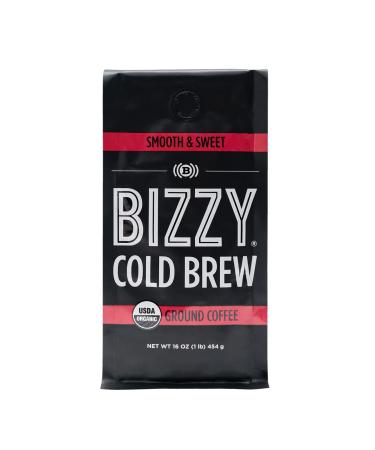Bizzy Organic Cold Brew Coffee | Smooth & Sweet Blend | Coarse Ground | Specialty Grade Arabica | 1 LB Pack - Buy Online on GoSupps.com