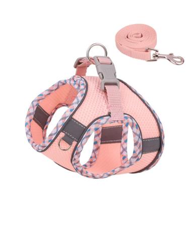 BriFit cat dishes cat dishes with a leash outbreak -proof soft harness for cats with reflective stripes adjustable cat vest cat harness cats dishes for cats Puppy pink s pink s