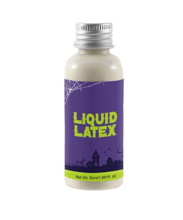 Liquid Latex Makeup Skin-Friendly Formula 50ml Halloween Latex Glue Theatrical Wound Glue Easy Application Quick-Drying Formula Suitable for Students and Professionals