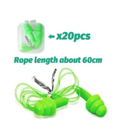Buy Lulyl 20-Pair Reusable Silicone Hearing Protection Earplugs - Waterproof & Soft for Sleep & Aircraft - International Shipping Available - Buy Online on GoSupps.com