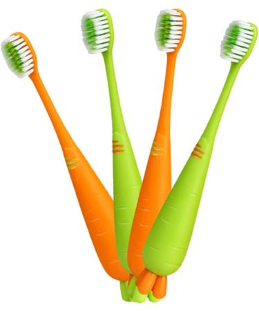 Buy Minkissy 20 pcs Carrot Manual Travel Toothbrushes for Kids | Portable Children's Toothbrushes - International Shipping Available - Buy Online on GoSupps.com