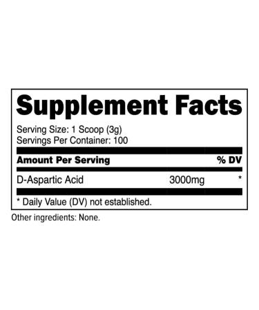 XPI D-Aspartic Acid Powder 300g - 100 Servings | Pure DAA Supplement - Buy Online on GoSupps.com