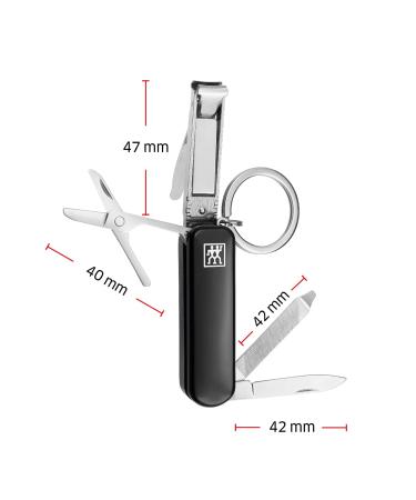 ZWILLING Travel-Sized Manicure Multi-Tool with Keyring - Stainless Steel 60 mm Black | International Shipping Available - Buy Online on GoSupps.com