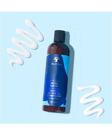 As I Am Dry & Itchy Scalp Care Conditioner 12oz - Zinc Pyrithione, Olive Oil, Tea Tree Oil - Dandruff & Seborrheic Dermatitis Treatment - Buy Online on GoSupps.com