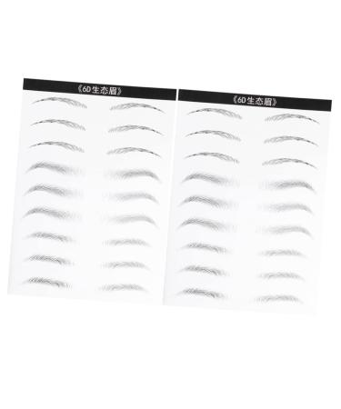PLAFOPE 2 Pairs Eyebrow Shaping Template Artificial Eyebrow Patch Eyebrow Stickers Hair Woman Makeup Tools 21x15cm Black 003