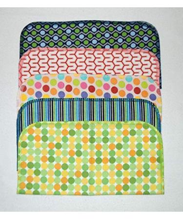 Abstract Circles & Stripes Flannel Towels 12x12 - Set of 5 | Eco-Friendly Paperless Towels - Buy Online on GoSupps.com