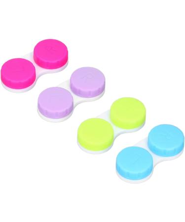 Colorful PP Plastic Contact Lens Case - Portable Double Box Holder for Travel & Outdoor Activities - Buy Online on GoSupps.com