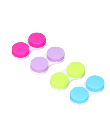 16-Piece Portable Contact Lens Container Set - 4 Colors for Soaking & Storage | LR Distinction for Outdoor Activities - Buy Online on GoSupps.com