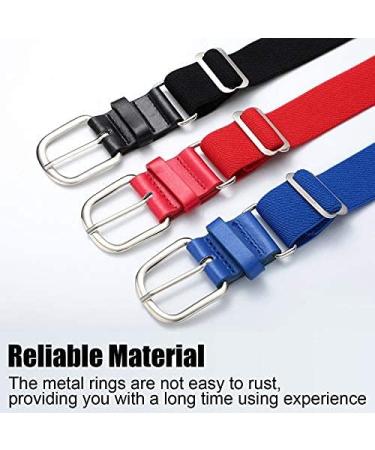 Syhood 3 Pieces Baseball Belt Elastic Softball Belt Adjustable Softball Belt Waist Belt Unisex for Youth and Adult with 1-1/2 Inch Buckle - Buy Online on GoSupps.com