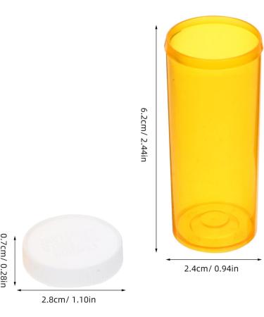 Healeved Empty Pill Bottles with Caps 25pcs Medication Vials 6DR Plastic Medicine Containers Clear Containers Pill Cases Organizers 6.20X2.40X2.40CM - Buy Online on GoSupps.com