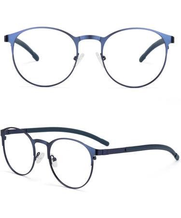 0.25 Photochromic Reading Glasses - Outdoor Sunglasses Round Metal Lightweight UV Filter Aspheric Lens 1.25+ 0.25x Blue - International Shipping Available - Buy Online on GoSupps.com