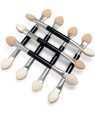 DOITOOL Makeup Tools 50pcs Sponge Double-headed Women Applicators Beauty Stick Brush Practical Eyeshadow Latex Aluminum 7.5X0.5cm As Shown - Buy Online on GoSupps.com