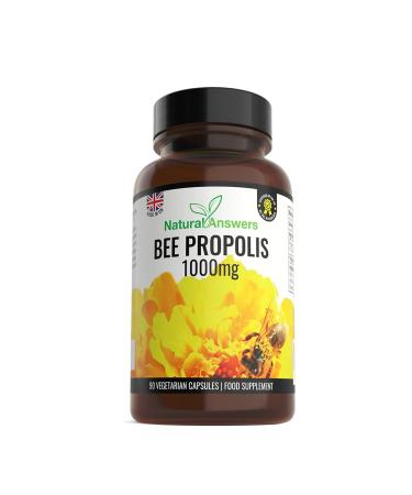 90 Capsules Pure Bee Propolis 1000mg Per Capsule 100% Suitable for Vegetarians UK Made by Natural Answers