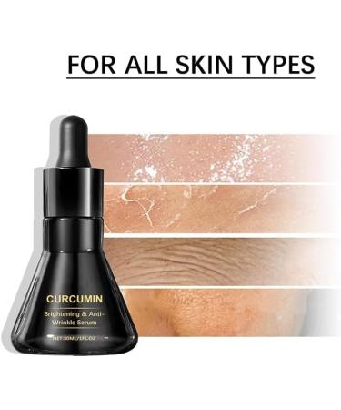  REPWEY Curcumin Brightening & Anti-Wrinkle Serum Turmeric Serum Anti-Aging Face Serum Turmeric Dark Spot Corrector Serum Brightening & Anti-Aging Facial Serum for All Skin Types (1 pcs) - Buy Online on GoSupps.com