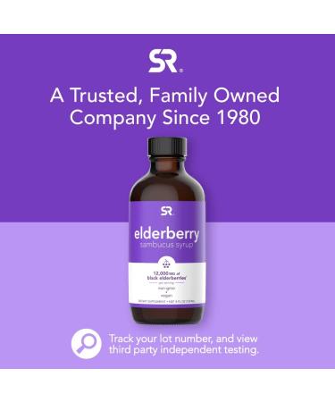 Sports Research Elderberry Sambucus Syrup 12000 mg - 4 fl oz (120 ml) | Immune Support & Antioxidant - Buy Online on GoSupps.com