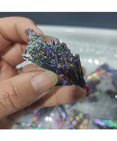 Natural Crystal Rough 1pcs 20-30g Electroplated Blue Colorful Natural Black Tourmaline Crystal Rough Specimen Rough Stone Decor Gift Natural Stones and Minerals - Buy Online on GoSupps.com