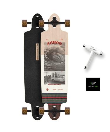 Arbor Collective Photo Collection Skateboard Bundled with Swell Skate Tool + Crate White Shark Sticker Dropcruiser Photo 21-L: 38.00 W: 9.75 WB: 29.25