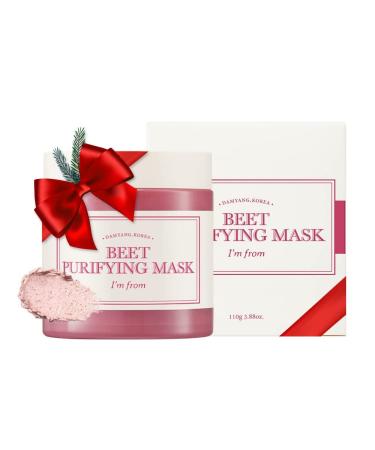 I m From Beet Purifying Mask  Deep moisturizing wash-off clay mask 1.5% red beet enzyme  clean the pores and control sebum  soothing effect for dry  dull  sensitive skin - 3.88oz (110g)