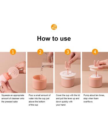 dijiusidy Face Cleaning Bubble Foamer Manual Squeeze Bubbler Foaming Cup Plastic Washable Bathroom Foam Maker Bottle Household Light Blue and White - Buy Online on GoSupps.com