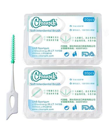 European cleanpik silicone gingival massage brushing teeth cleaning brush elastic massage tooth gap brush 40