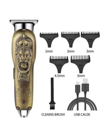 Professional Gold Hair Clippers for Men | Rechargeable Electric Trimmer & Groomer with Digital Display - Buy Online on GoSupps.com
