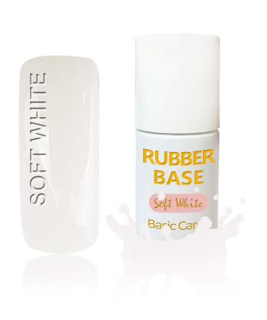 UV/LED Base Gel RubberGel Brush Bottle Spreading Gel Camouflage/MakeUp Gel (SOFT WHITE)