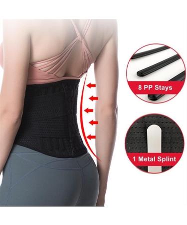 Back Support for Pain Relief - Breathable Lumbar Belts for Men & Women | Decompression Cushion for Herniated Disc & Sciatica - Black - Buy Online on GoSupps.com