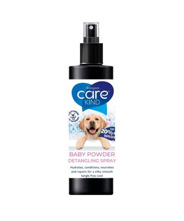 Baby Powder Dog Detangler Spray from Carekind - Hair Conditioner for Dogs with baby powder dog perfume - Professional groom detangling spray- Pro dog grooming Spray for Your Pooch - Buy Online on GoSupps.com