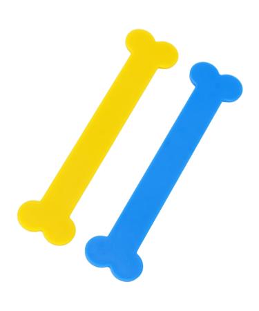 Tongue Tip Exerciser Yellow-Blue Bone-Shaped Orthodontic Tongue Tip Trainer for