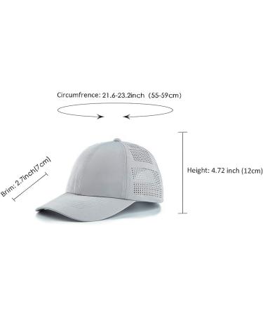 Women's Quick Drying UV Protection Baseball Cap - Lightweight and Breathable - Light Gray - Buy Online on GoSupps.com