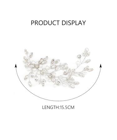 Unicra Crystal Bridal Hair Vine | Silver Wedding Hair Accessories & Pearl Headband for Brides & Bridesmaids - Buy Online on GoSupps.com